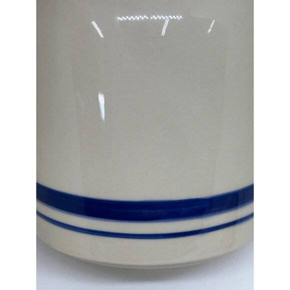 VTG ROSEVILLE POTTERY Creamer FRIENDSHIP Pitcher BLUE Stripe 6.5" Ohio USA Made - Picture 9 of 9